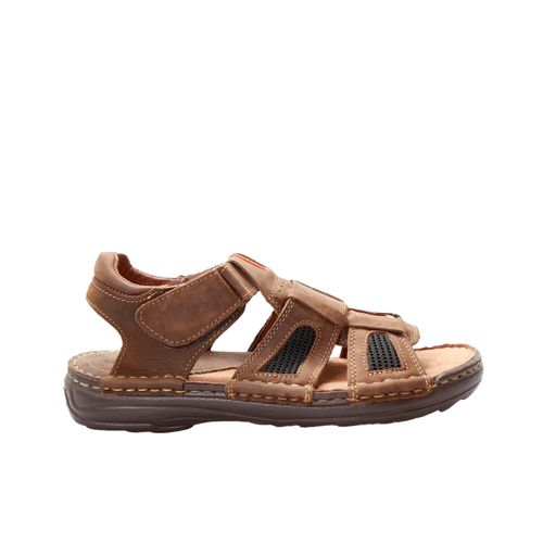 Sandalias cangrejeras color taupe para hombre de piel Dorothy Gaynor D12540042563