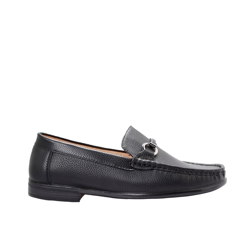 Mocasines color negro mate para hombre con detalles met licos