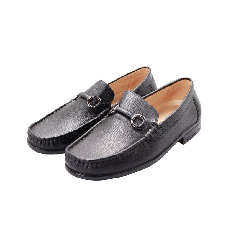 Mocasines color negro mate para hombre con detalles met licos