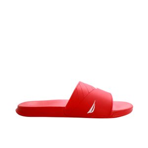 Sandalias flat color rojo para hombre Nautica