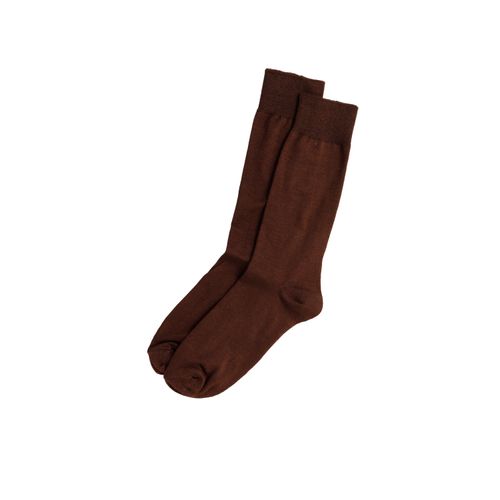 Calcetines lisos color café D01690027550