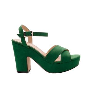 Sandalias Dorothy color verde plataforma