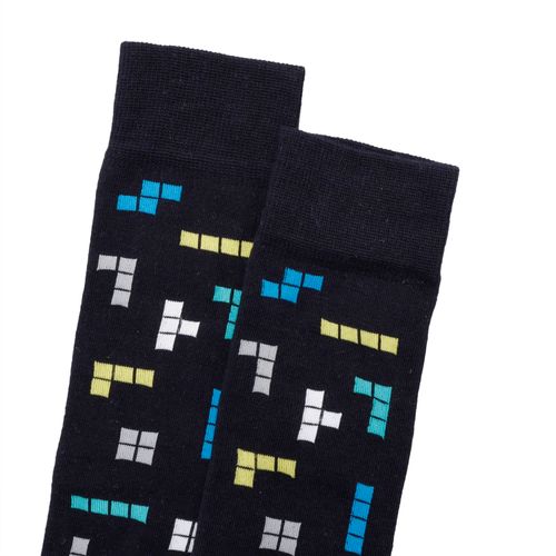 Calcetines tetris color azul marino D12840029523