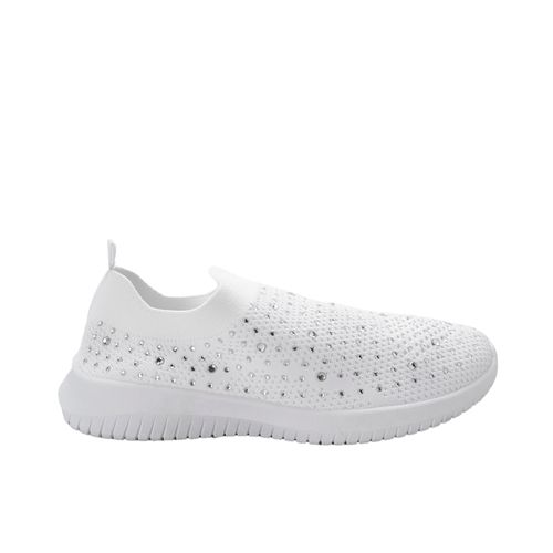 Tenis Taylor color blanco con pedrería D12220243620