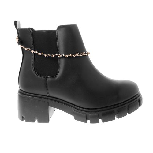 Botín Camila color negro con cadena dorada D01130613501