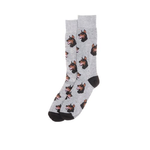 Calcetines Javier color gris con diseño dog D12840113560