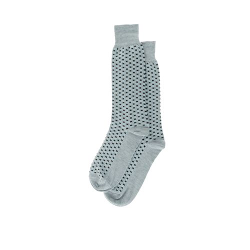 Calcetines color gris con diseño de cuadros D06880054560