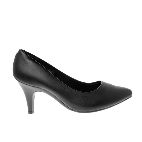 Zapatillas Ángela color negro con tacón kitten D14240065501