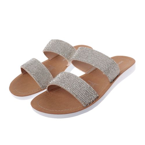 Sandalias Mariel color blanco con detalle de pedrería en cintas D14590093620
