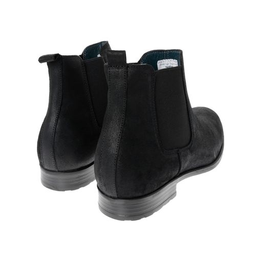 Botín Isaac color negro de piel y con ajuste de resortes D06300094501
