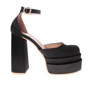 Zapatillas Angelina color negro con doble plataforma