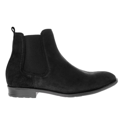 Botín Isaac color negro de piel y con ajuste de resortes D06300094501