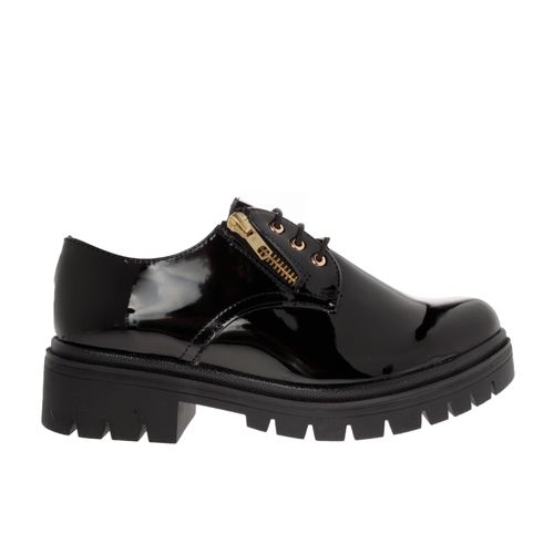 Choclos color negro estilo charol con detalle de cierre D15480020501