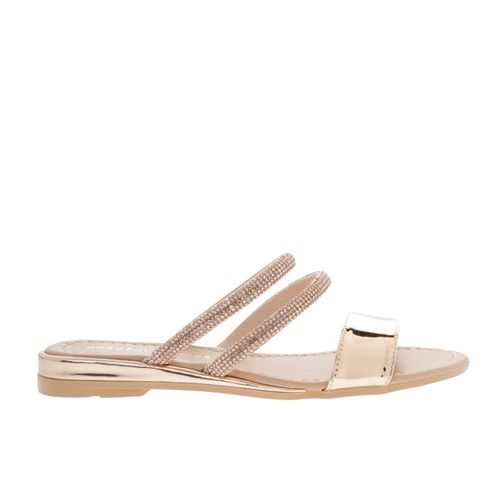 Sandalias Aitana color oro rosa con brillos D00680136611
