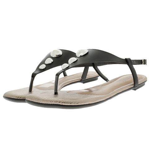Sandalias Paulette color negro con estoperoles D14240140501