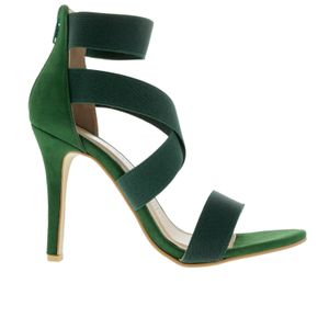 Sandalias Angelina color verde con resortes