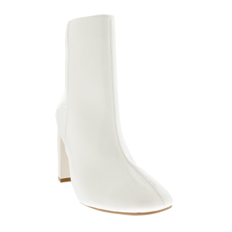 Botines blancos de online charol