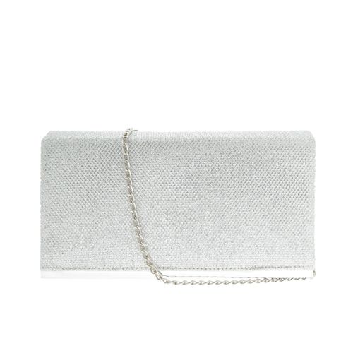 Bolsa de fiesta color plata con cadena D12690031612