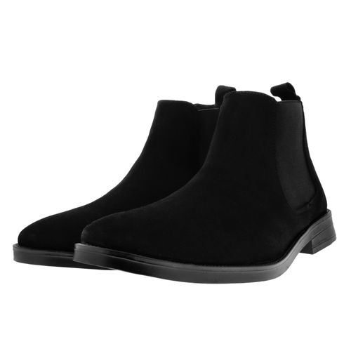 Botín Emiliano Color Negro Gamuza D12320036501 D12320036501