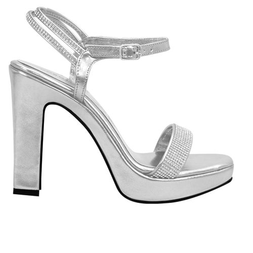 Sandalia Sara Color Plata  D12960074612