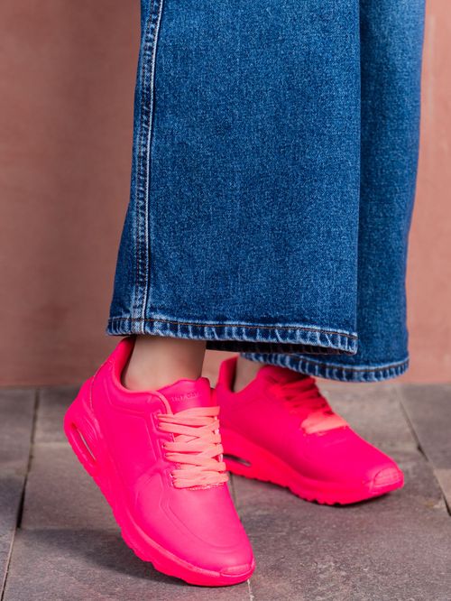 Tenis Rosalía color rosa neón con burbuja de impacto D14170164593