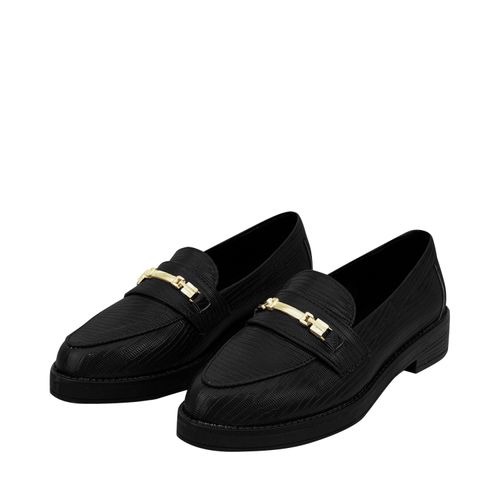 Mocasín Amy Color Negro Croco D15480080504