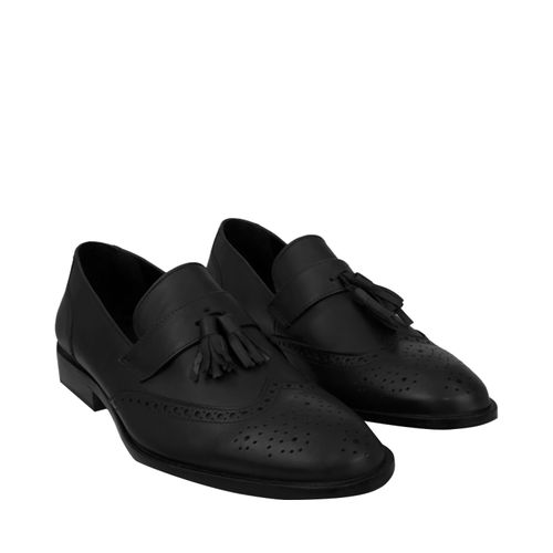 Mocasín Juan Color Negro de Piel D02740134501