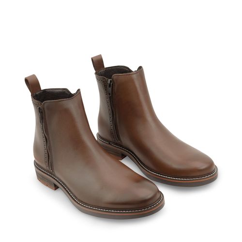 Botín Isaac Color Cognac de Piel D06300131554