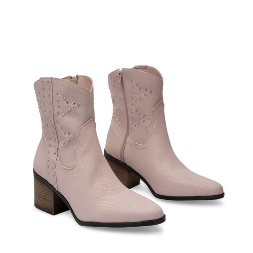 Botín Rebeca Color Rosa Snake D14320183599