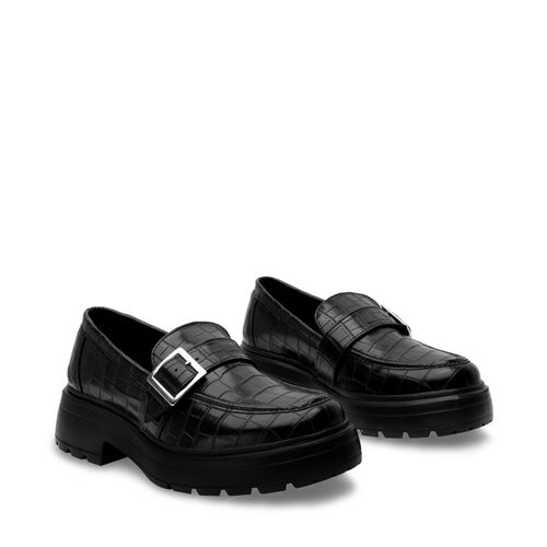 Mocasín Adele Color Negro Croco D04620087504
