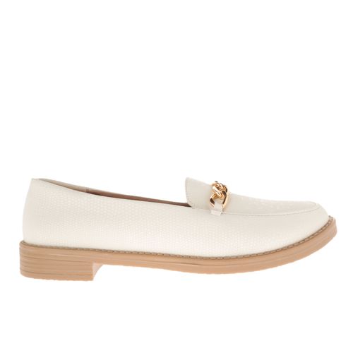 Mocasín Frida color latte con textura snake D12970223631