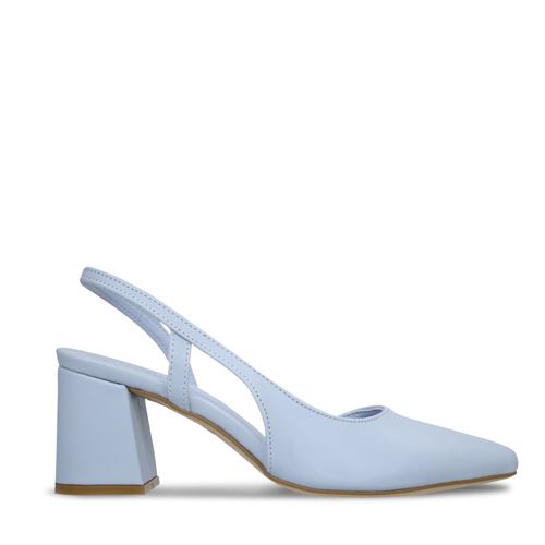 Zapatilla Paulina Color Azul Cielo con Lateral abierto D00960522521